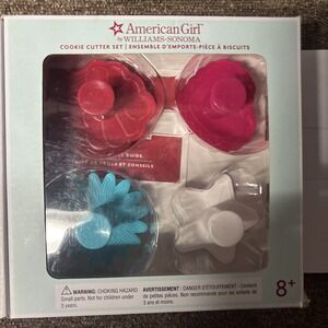 2018 Williams Sonoma AMERICAN GIRL Cookie Cutters Set Of 4